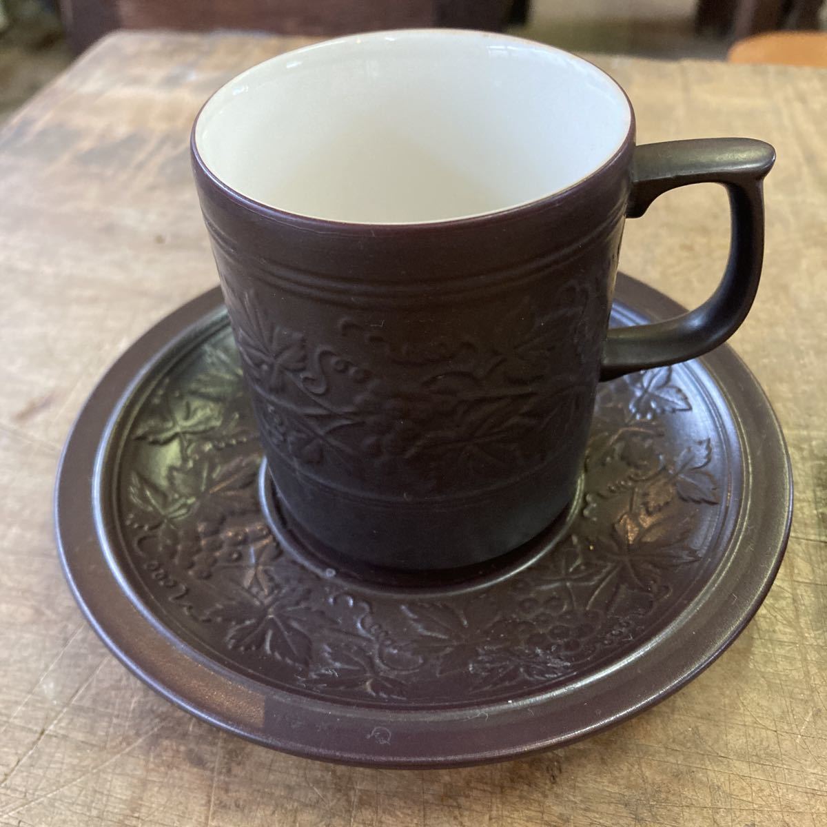 中山陶器 NAKAYAMA カップ＆ソーサー コーヒーカップ 大小 ペア セット 