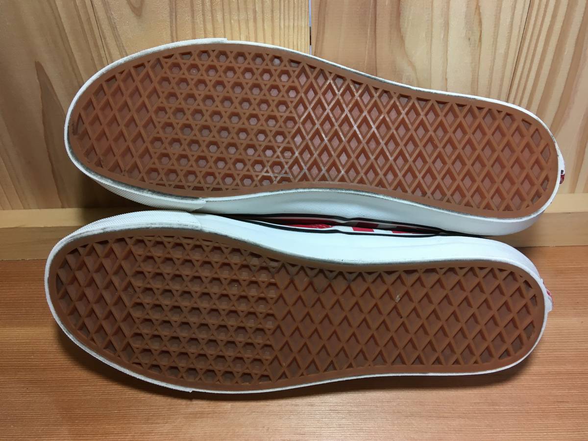 ☆VANS バンズUS企画 ERA エラ 赤×白 チェッカー チェック 27.5cm 美品 
