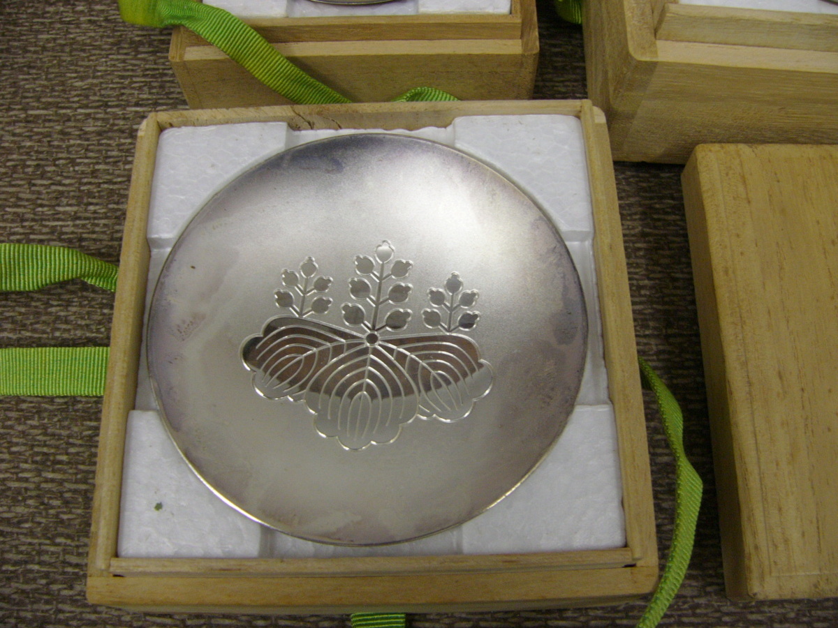 ○K753□銀杯・銀盃・SILVER 銀製 銀杯 内閣総理大臣 造幣局製 1000□内閣