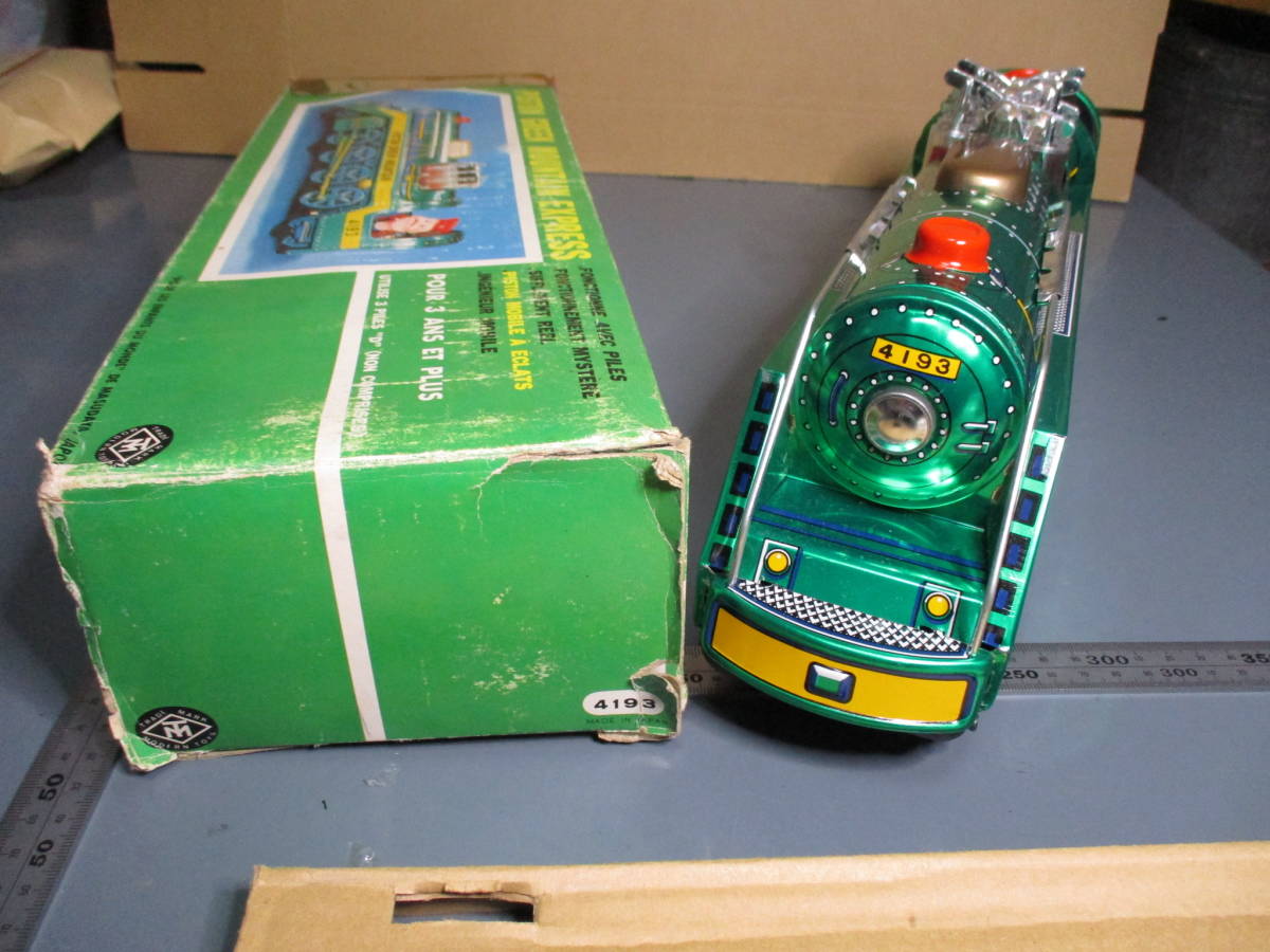 Mountain Train Piston MOUNTAIN Express Green 増田屋 Tin Vintage