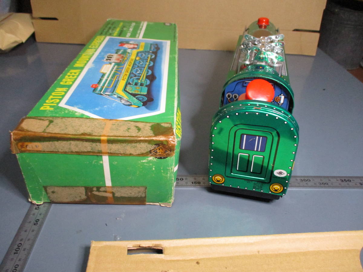 Mountain Train Piston MOUNTAIN Express Green 増田屋 Tin Vintage