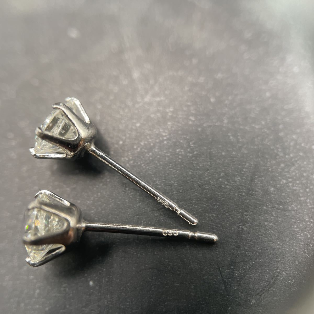 ダイヤモンド ピアス VS-1 0.6ct 1円 Pt900 0.303ct 0.306ct 1.56g SI-