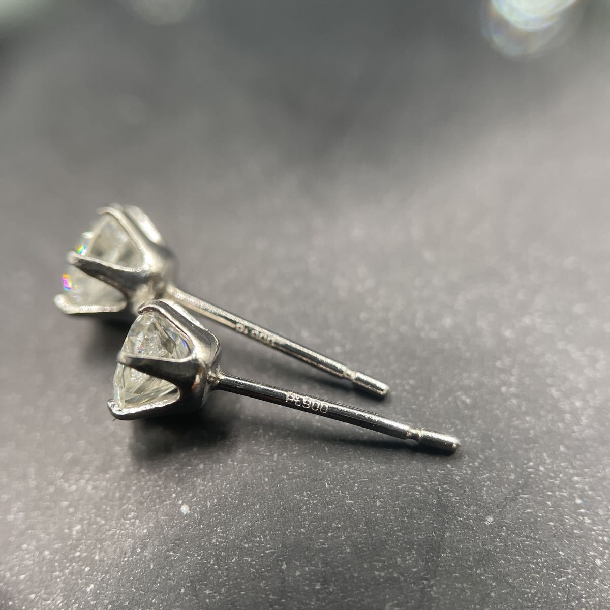 ダイヤモンド ピアス VS-1 0.6ct 1円 Pt900 0.303ct 0.306ct 1.56g SI-