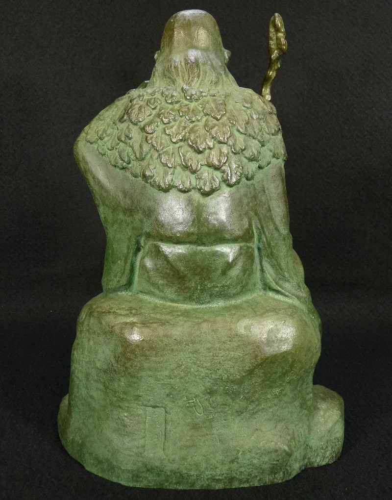 NF》堺幸山 造 銅製 「神農像」 高さ28．5cm 重量4．1kg 高岡