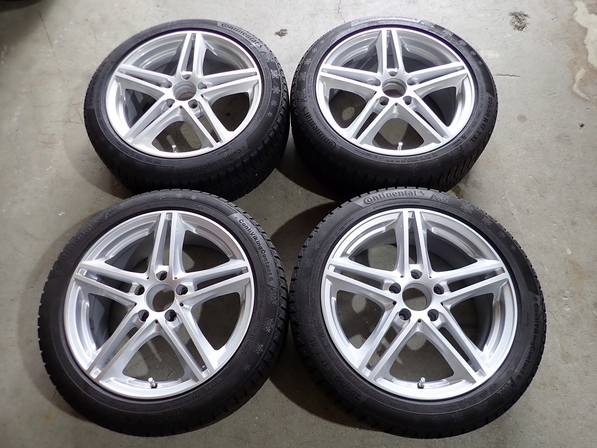KL2909【送料無料205/50R17】W176 Aクラスなどに ヤナセ ユーロフォルシュ 中古スタッドレス ★17×7.5J 112/5H ET52★