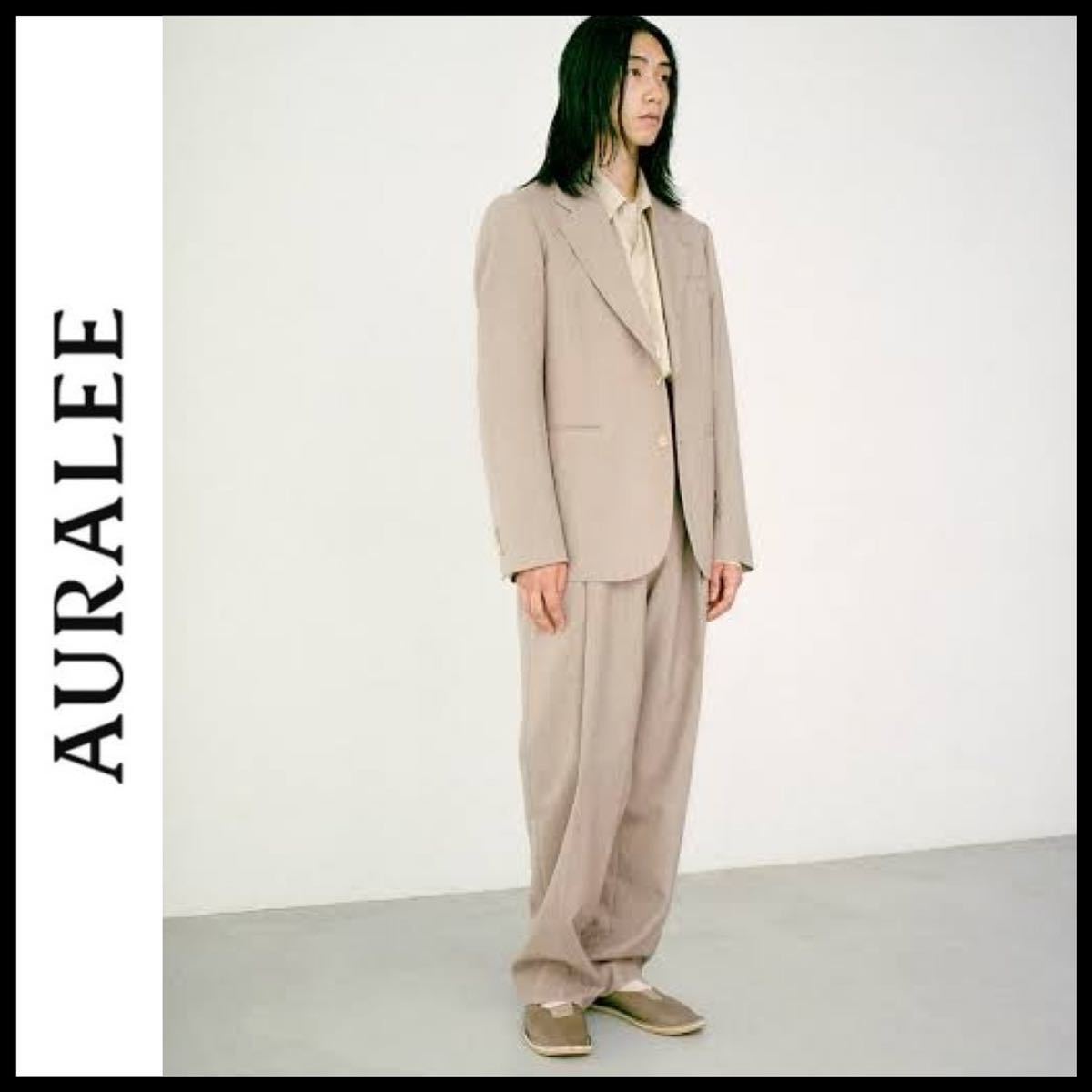 AURALEE 21ss WASHABLE WOOL TROPICAL JACKET SLACKS セットアップ 