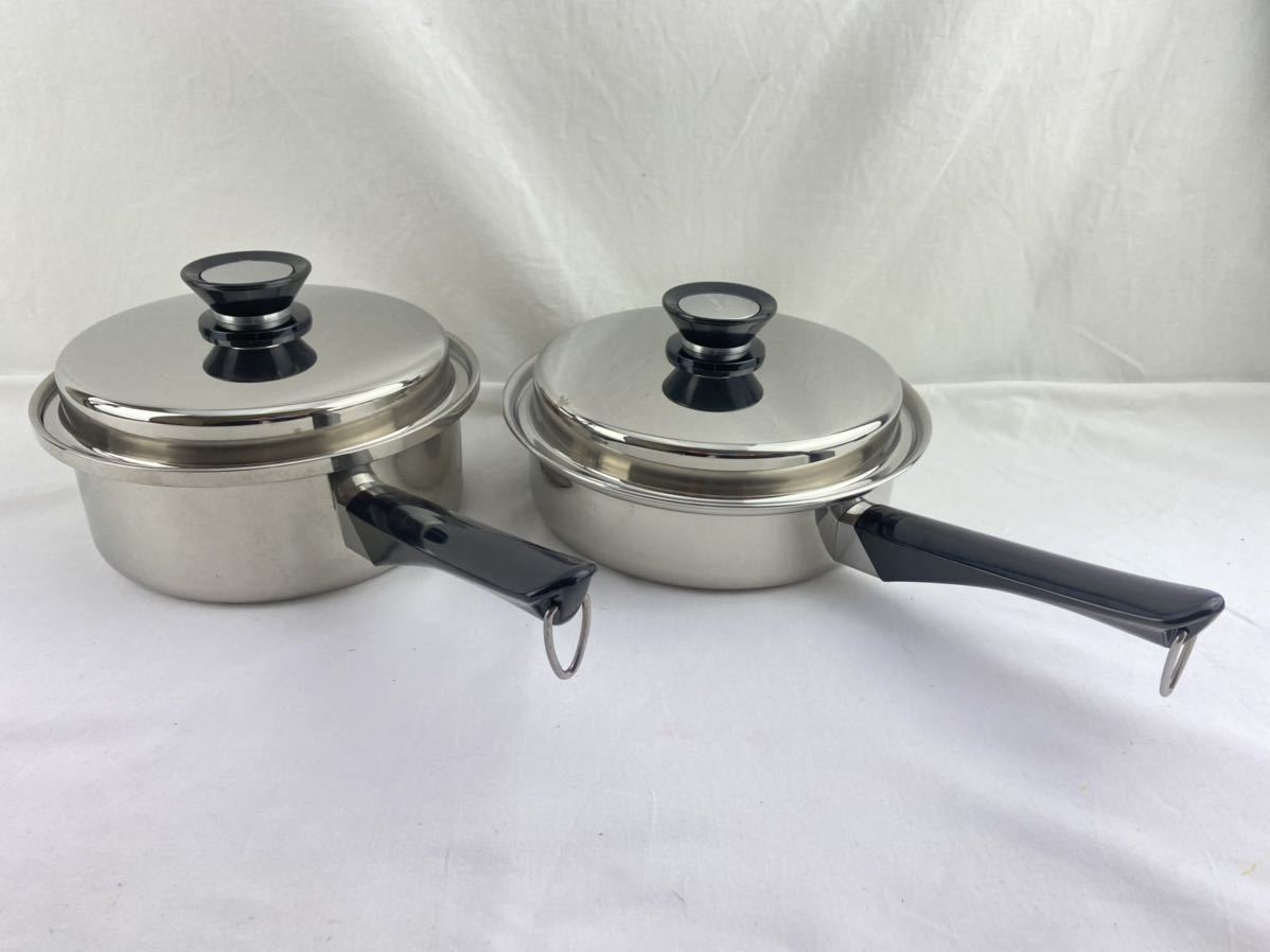 アムウェイQueen 片手鍋 2個セット ステンレス Amway Queen アムウェイ クイーン 片手鍋 鍋 2つセット Queen