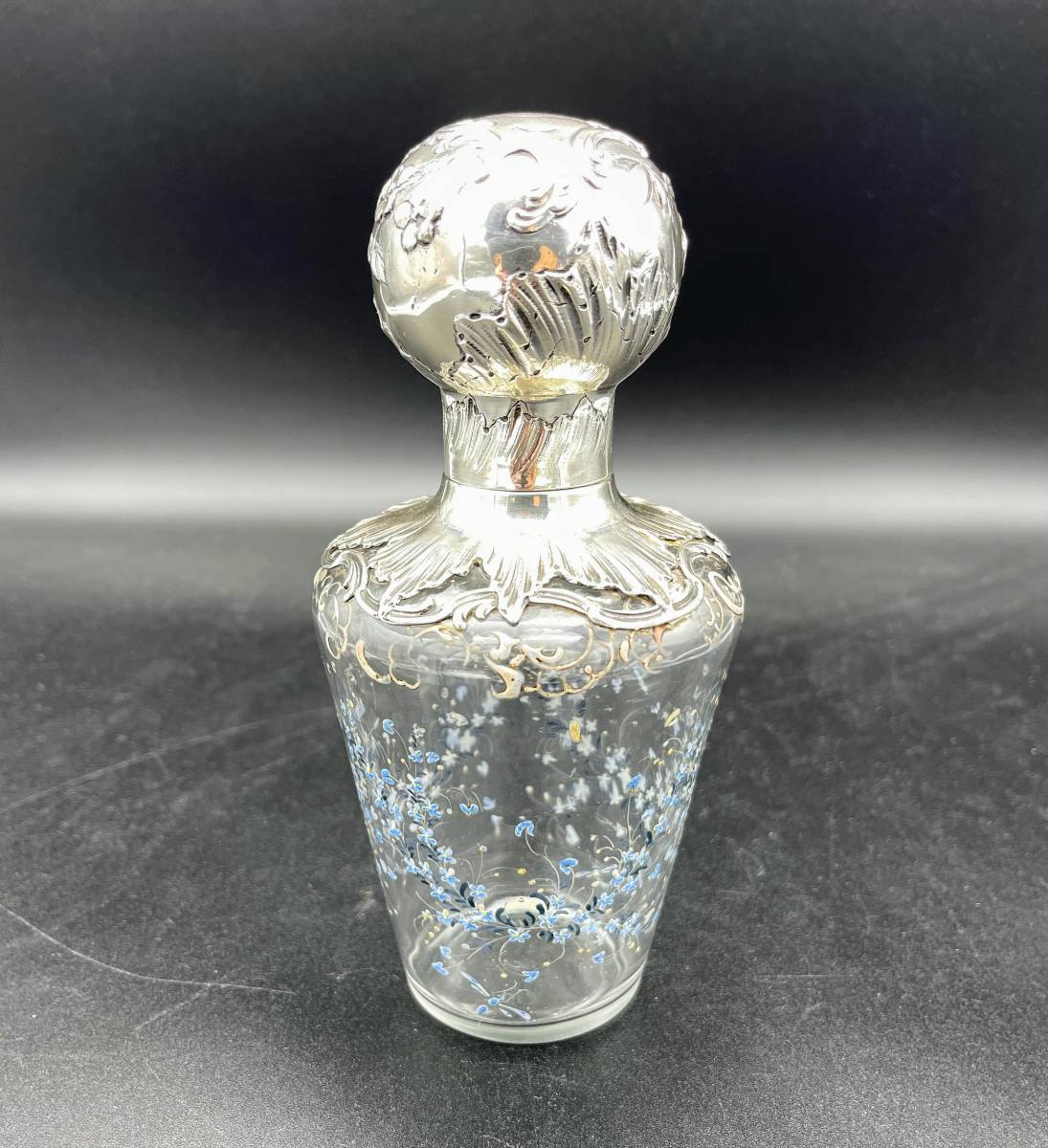 美術館級作品！ エミールガレ galle エナメル彩 勿忘草昆虫文 香水瓶
