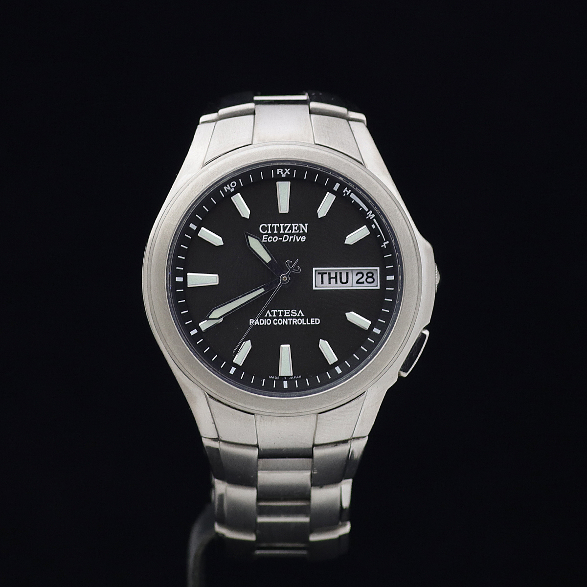美品 CITIZEN シチズン アテッサ デイデイト ATD53-2792 H100 チタン 