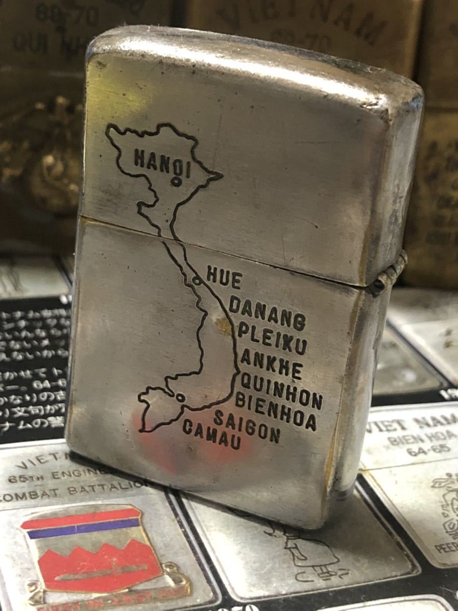 ベトナムZIPPO】本物 1968年製ベトナムジッポー「ベトナム地図