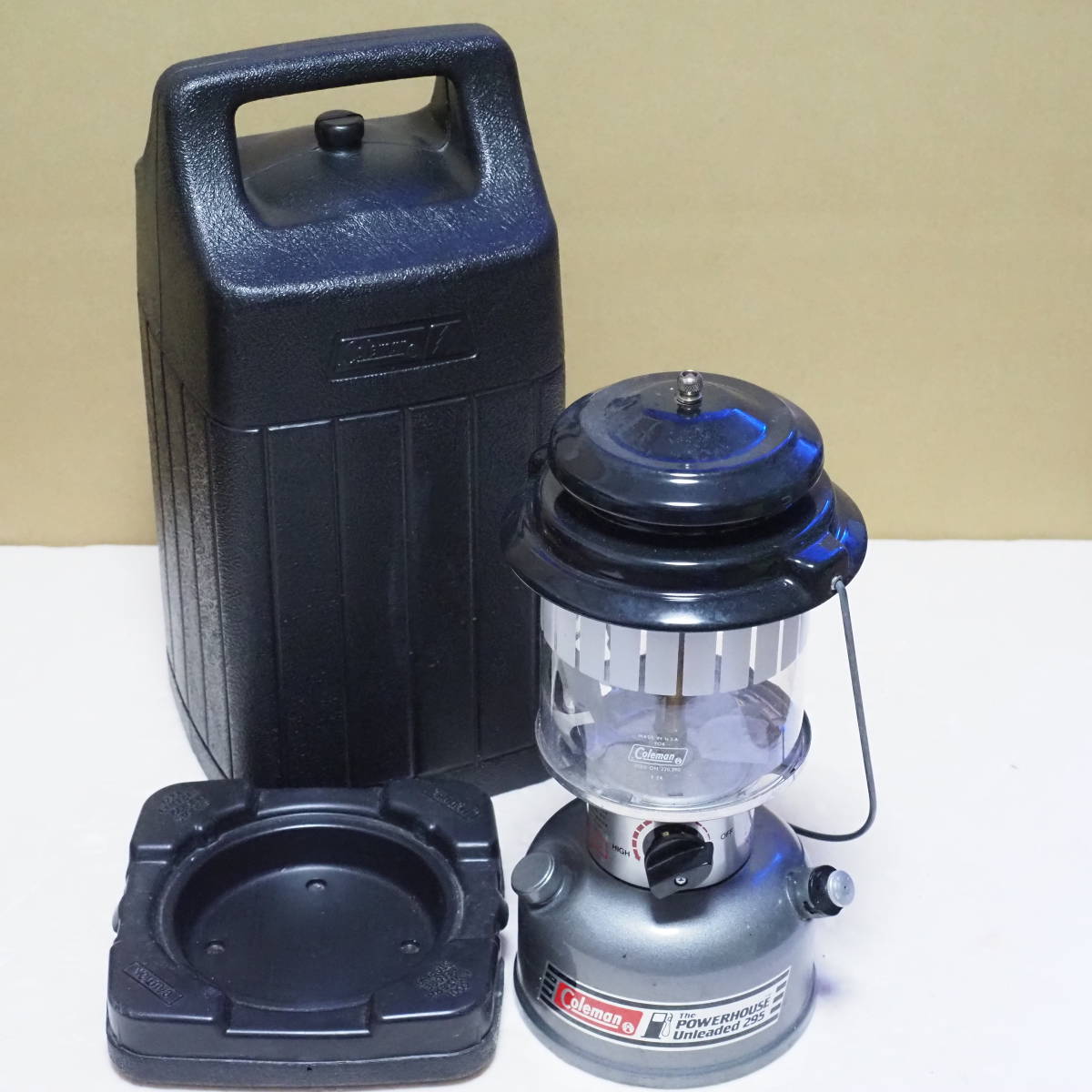 e) ランタン The POWERHOUSE Unleaded 295 Coleman ジャンク Unleaded