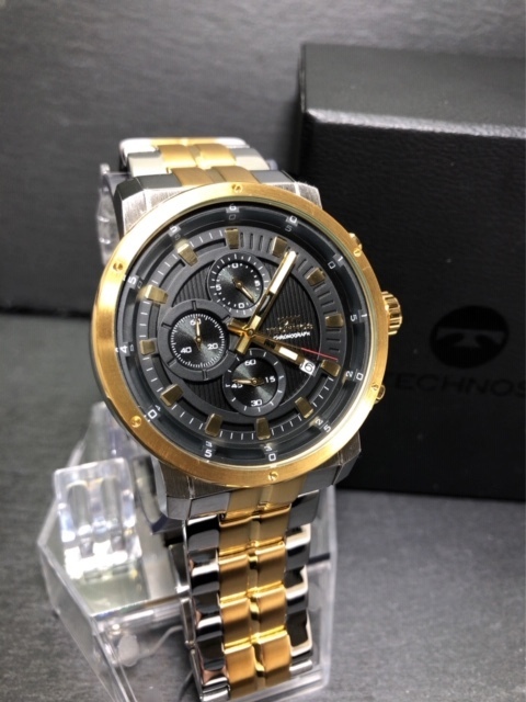 新品 TECHNOS テクノス 正規品 オールステンレス 多機能腕時計 