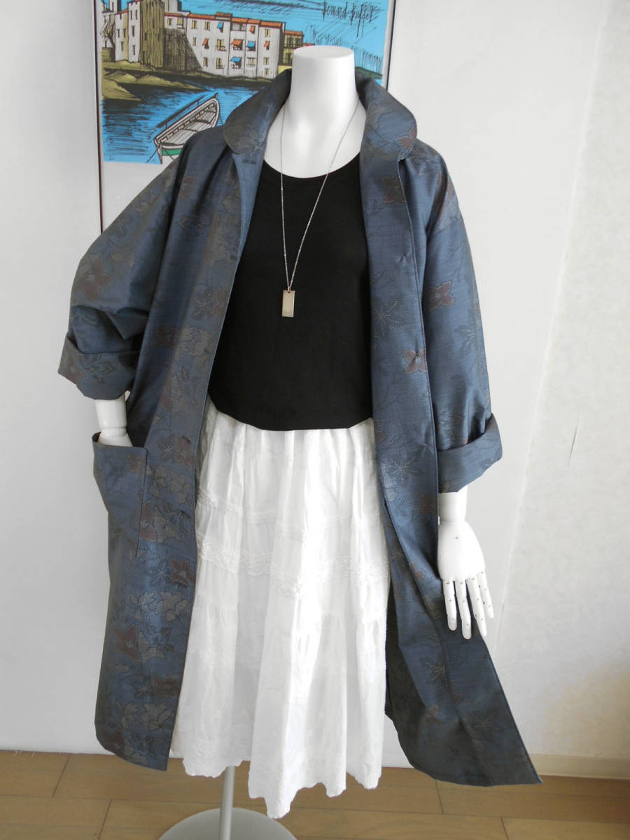 最安値，得価 大島紬の丸衿シンプルコート／着物リメイク(その他)｜売買されたオークション情報、yahooの商品情報をアーカイブ公開 - オークファン その他