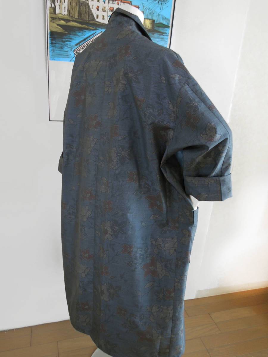 大島紬 | 着物リメイク 着物 白大島紬のコート 限定セール，定番 本場