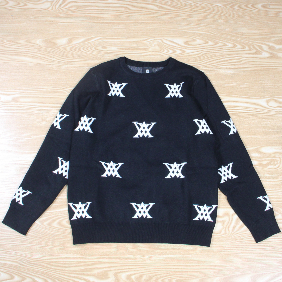 新品 メンズ 長袖セーター ANEW メンズ ゴルフウェア セーター ●52 ブラック M