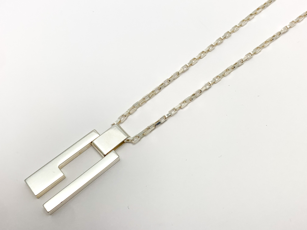 1円オークション】GUCCI グッチ SV925 シルバー Gロゴ プレート 