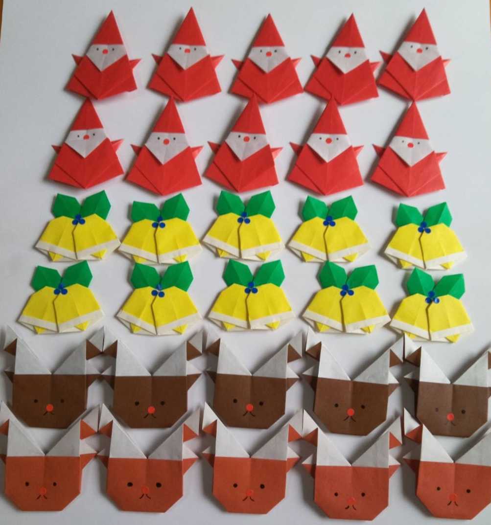 一つ一つ違った顔の手作り折り紙 クリスマスツリーのオーナメントに壁面飾りに サンタクロース10個 トナカイ10個 ベル10個 ３０個 飾り オーナメント 売買されたオークション情報 Yahooの商品情報をアーカイブ公開 オークファン Aucfan Com