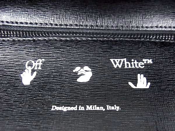 1円 ■美品■ Off White オフホワイト レザー 2WAY ハンドバッグ ショルダーバッグ 肩掛け 斜め掛け レディース メンズ ブラック系 T0749bN Off-White オフホワイト レザー ホワイト off-white 中古（財布・ケース｜バッグ・小物