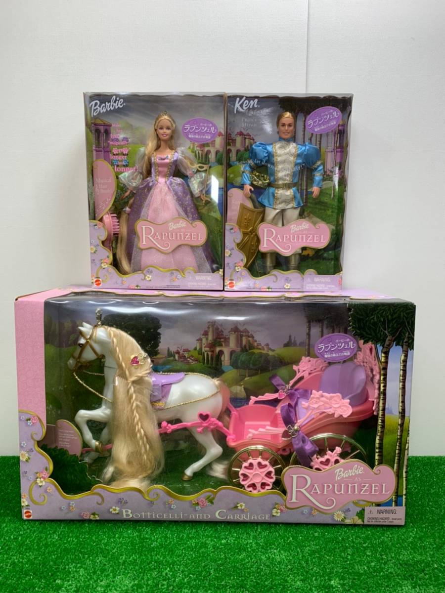 ＊24　Barbie ラプンツェル ケン 馬車 セット ディズニー コラボ プリンセスコレクション 人形 魔法の絵ふでの物語 バービー Disney 140