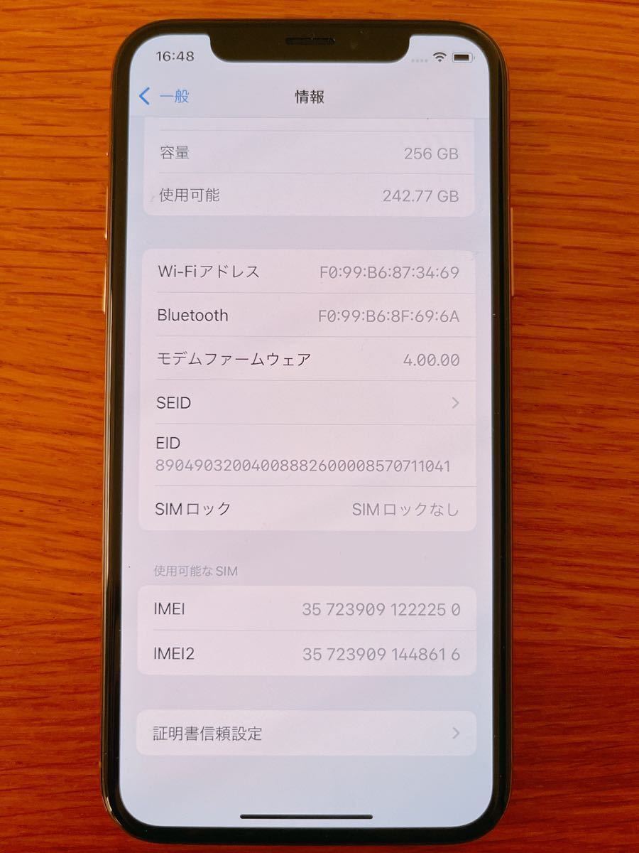 【美品】【送料無料】Apple iPhone XS ゴールド　SIMロック解除済　備品あり_9
