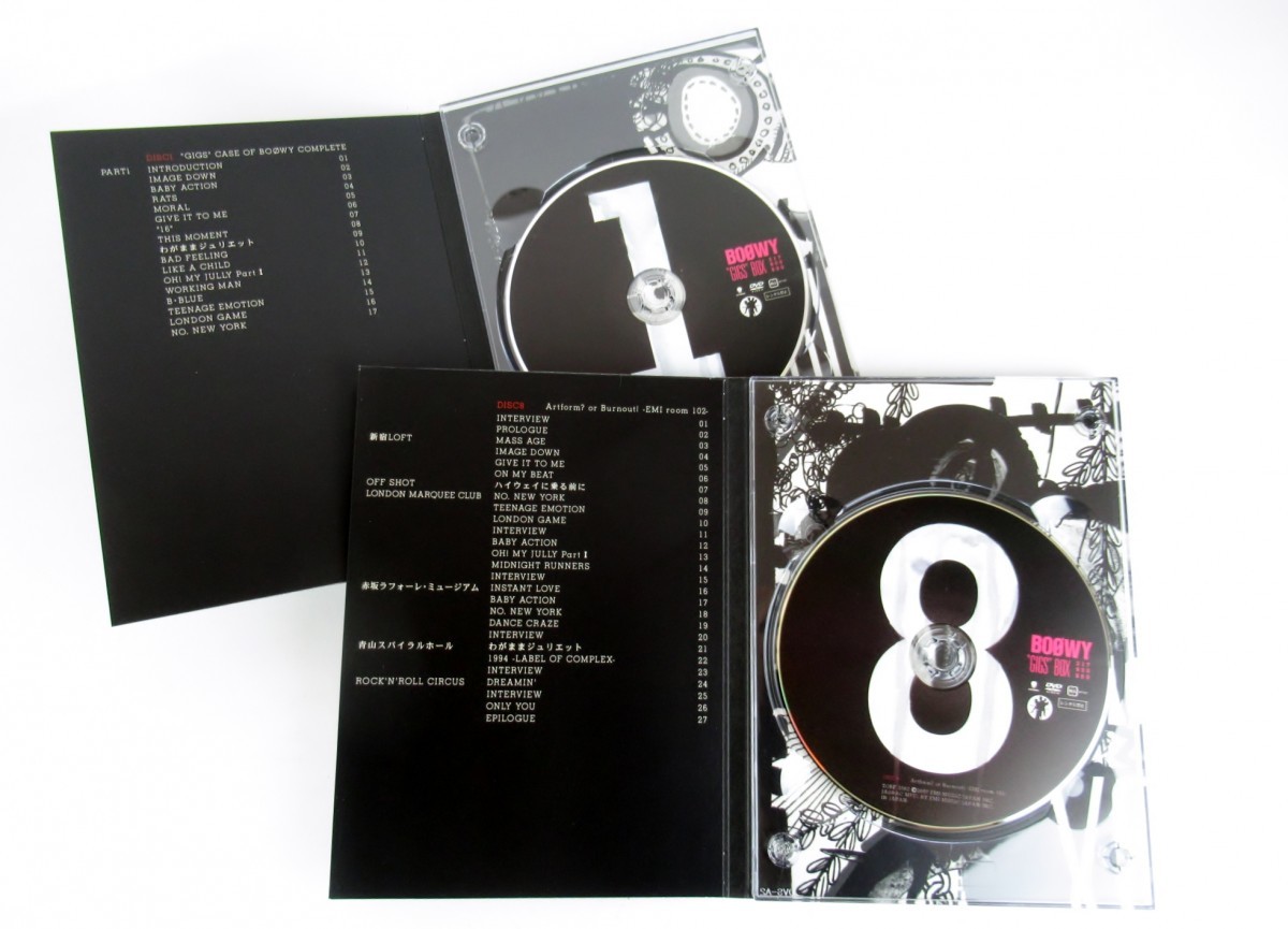 GIGS BOOWY BOX BOØWY DVD OF - BOφWY : ORIGINAL 8枚組 BOOWY”GIGS