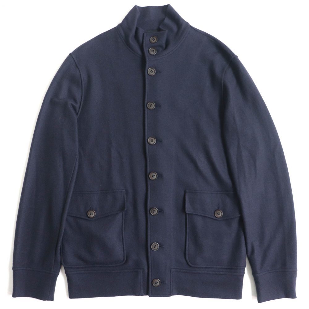 HOT，お得 極 正規品 GIORGIO ARMANI ジョルジオアルマーニ カシミヤ100% スタンドカラー シングル ニットジャケット ネイビー 48 ハンガー付き(ジャンパー、ブルゾン)｜売買されたオークション情報、yahooの 男性用