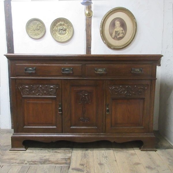 イギリス アンティーク 家具 サイドボード キャビネット 食器棚 飾り棚 収納 木製 オーク 英国 SIDEBOARD 6941b サイドボード イギリス キャビネット オーディオキャビネット 989A リビング