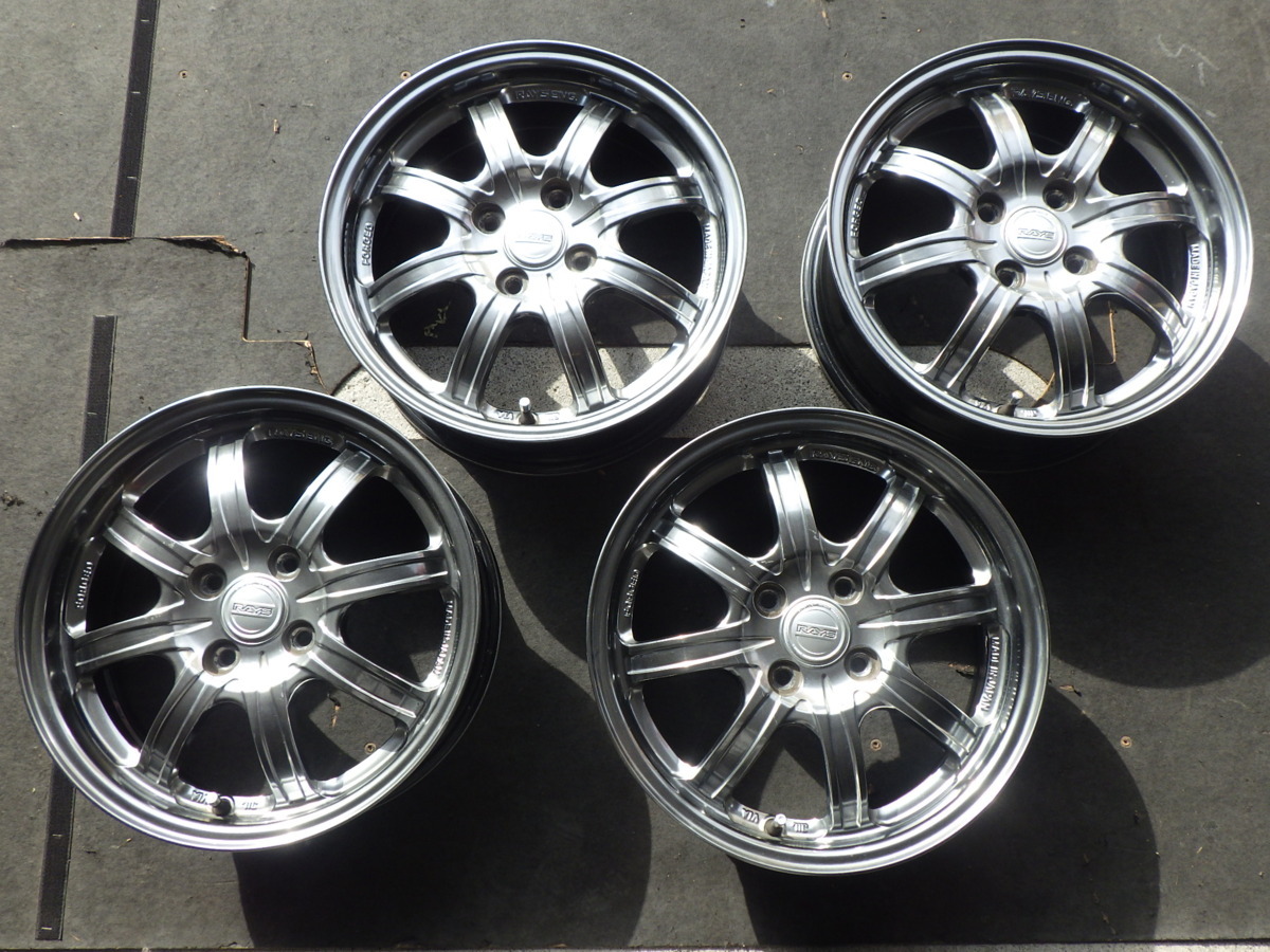  軽量 鍛造 FORGED RAYS SUPER ECO 15x5.5J ET45 コンパクト 軽自動車チューナーサイズ(社外品)｜売買されたオークション情報、yahooの商品情報をアーカイブ公開 - オークファン 4穴