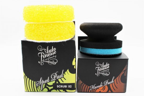 オートフィネス ハンディパックアプリケーター+スクラブスポットパッド ハンディパック アプリケーター SPOT TYRE AutoFinesse 日本正規品 2個入り スクラブスポットパッド ハンディパックアプリケーター+タイヤスポットパッド2 タイヤワックス ハンディパックアプリケーター+ワックススポットパッド キ*ク様 新品 Handi