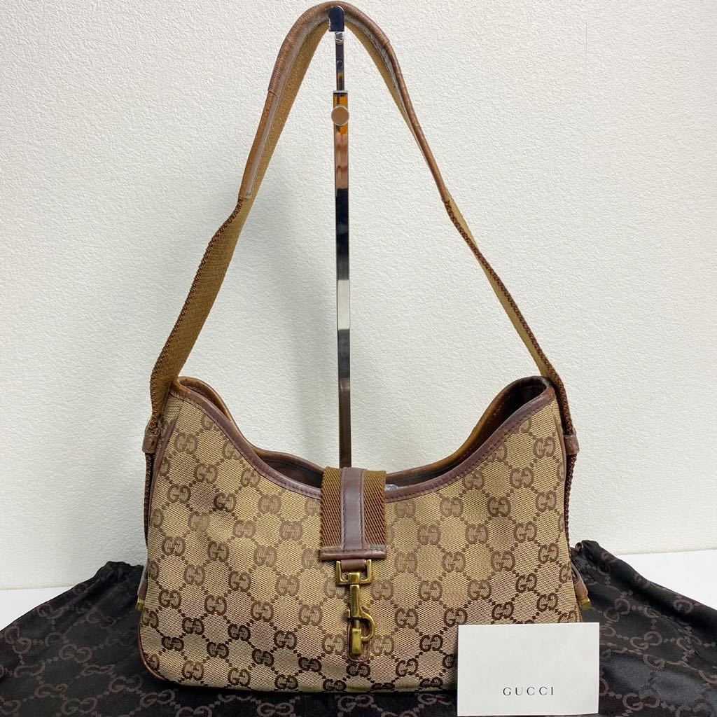 1円 【稀品 美品】 本物 GUCCI グッチ ショルダーバッグ ワン 