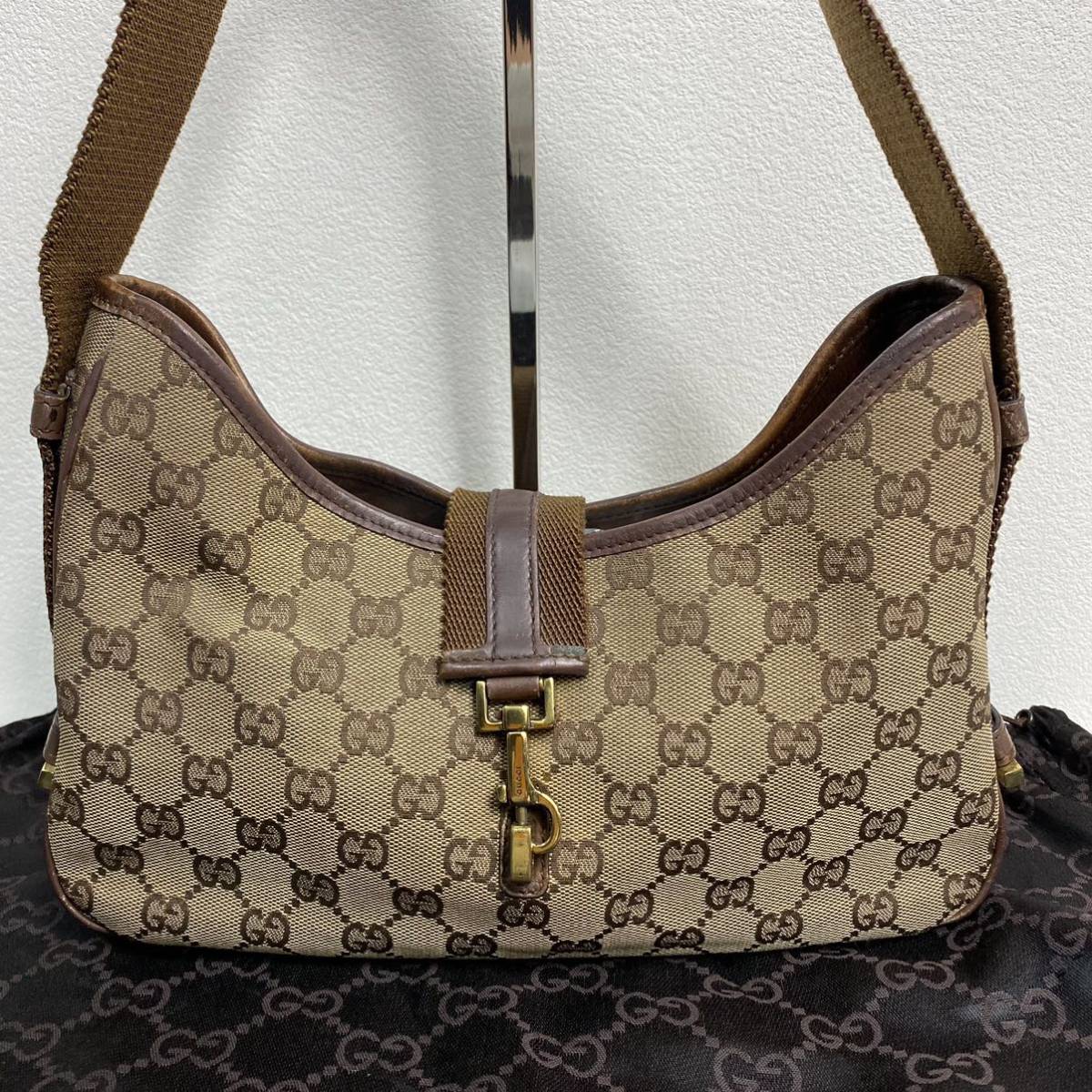 1円 【稀品 美品】 本物 GUCCI グッチ ショルダーバッグ ワン 
