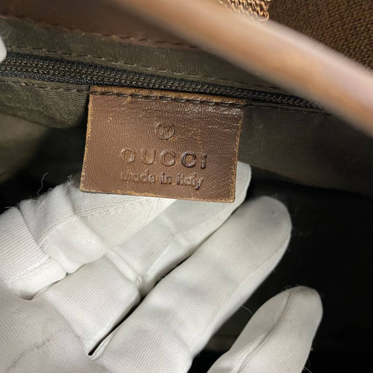 1円 【稀品 美品】 本物 GUCCI グッチ ショルダーバッグ ワン 