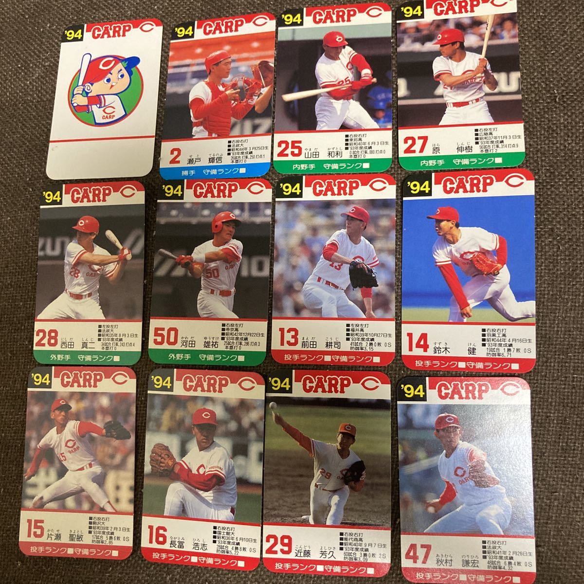 タカラプロ野球カード54年度広島東洋カープ （中古】タカラ プロ野球 