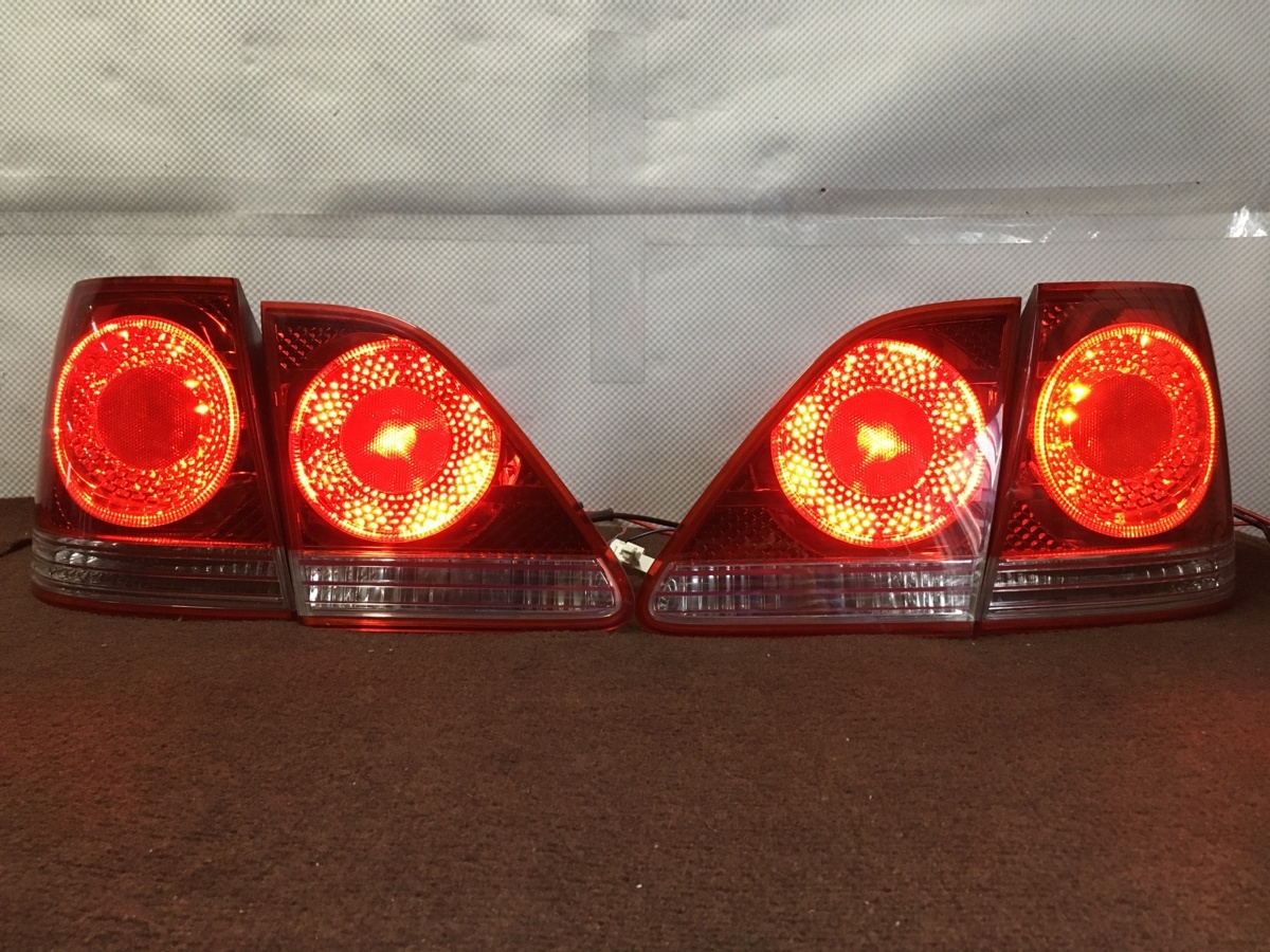 LED点灯確認済 球切れ無 トヨタ クラウン GRS180 純正 テールランプ 4