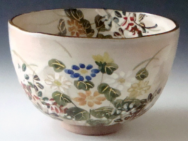 京焼 清水焼 菊抹茶茶碗 亨 : 京焼清水焼専門店 松韻堂 京焼・