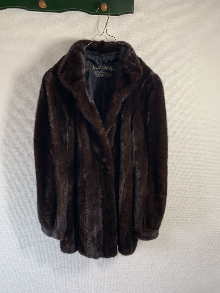 極美品▽MINK ミンク 本毛皮コート ライトブラウン 毛質艶やか・柔らか  