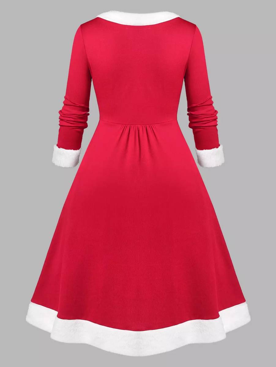 即納 大きいサイズ4l 5l 6l ゆったりクリスマスサンタ風ドレスワンピース パーティ ゴスロリ コスプレ衣装 イベント ディナーショー Xlサイズ以上 売買されたオークション情報 Yahooの商品情報をアーカイブ公開 オークファン Aucfan Com