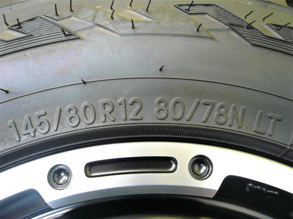 S2884 新品 マッドクロス グレイス 12 X 4B ブラック 黒 145/80R12 