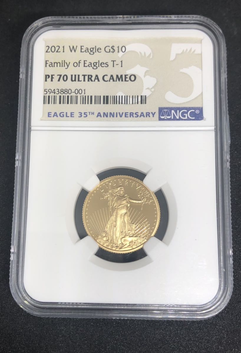2021 -ｗ NGC 最高鑑定 PF70 ウルトラカメオ プルーフ $10 金貨 タイプＴアメリカ イーグル 自由の女神 w ミントマーク ニューヨーク USA 
