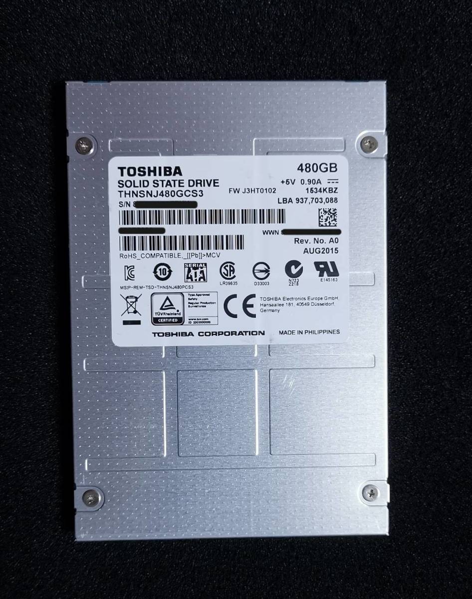 SALE，限定セール TOSHIBA 2.5inch SSD 480GB THNSNJ480GCS3 SATA 動作 5個限定(256GB～)｜売買されたオークション情報、yahooの商品情報をアーカイブ公開 - オークファン 256GB～