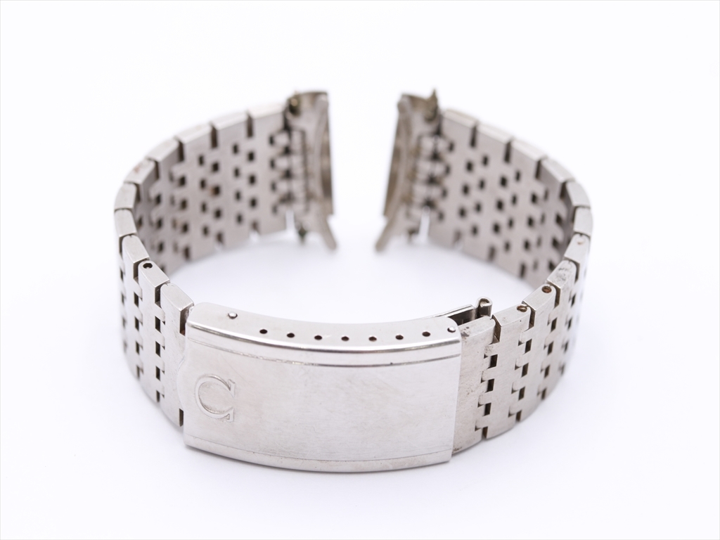 1円☆正規良品【OMEGA/オメガ】純正ベルト 18㎜用 1193 シルバーカラー 