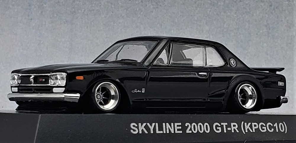 1/24　スカイライン改　ハコスカ　2000GT-R　ワタナベ　ホイール　深リム 1/64 日産 スカイライン改 ハコスカ 2000GT-R ブラック チンスポ