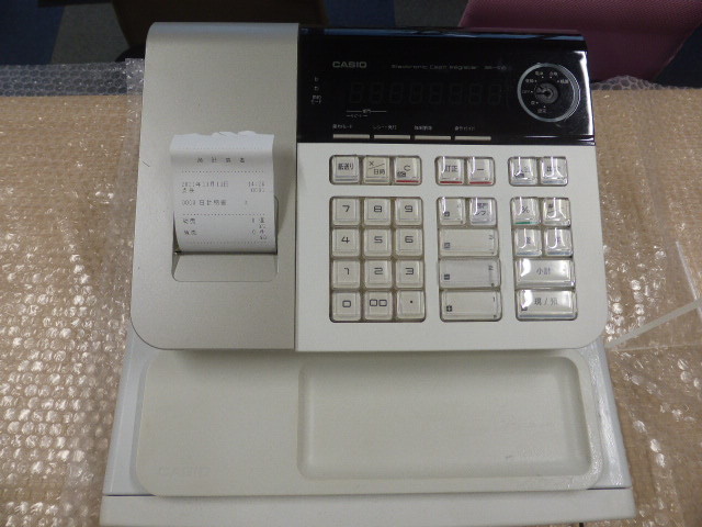外装綺麗目・動作品】カシオ 電子レジスター SE-S10 オフホワイト 超激