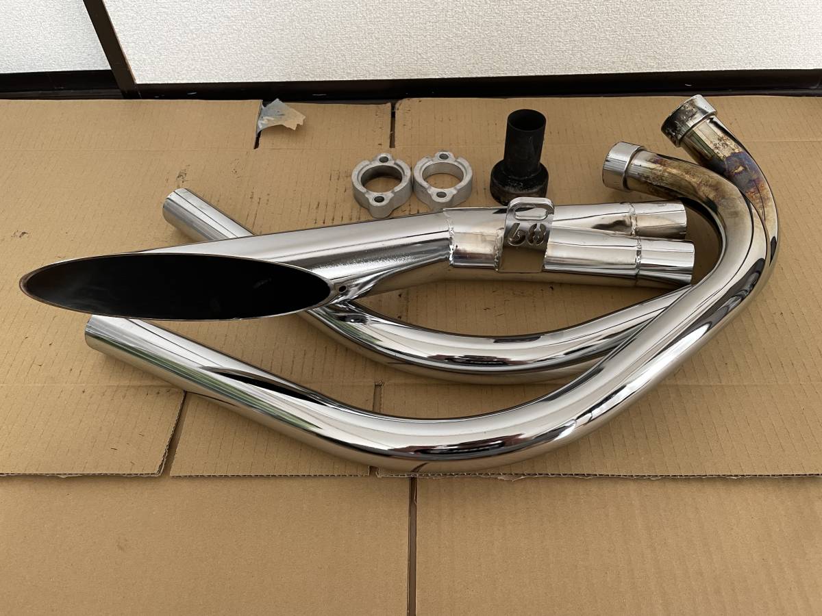 GS400 初期八木スペシャル 八木スペ ザリ ゴキ マフラー メッキ GS400