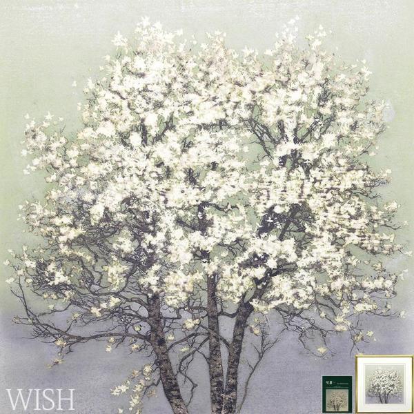 【真作】【WISH】星襄一「こぶし」木版画 1977年作 直筆サイン 「樹」木版画全作品集の表紙絵 ◆代表作　　〇樹の木版人気作家 #21102460_1