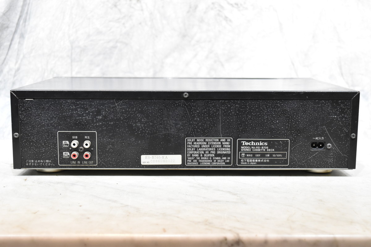 Technics 3ヘッドカセットデッキ RS-B705(動作品） カセットデッキ