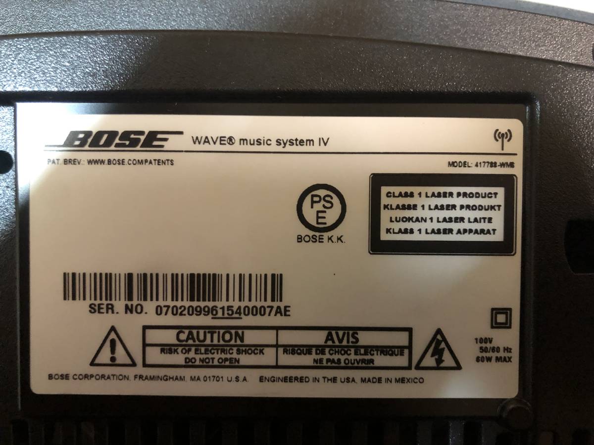 BOSE wave music system Ⅳ+台座412634-sm2 セット 動作品 ボーズ