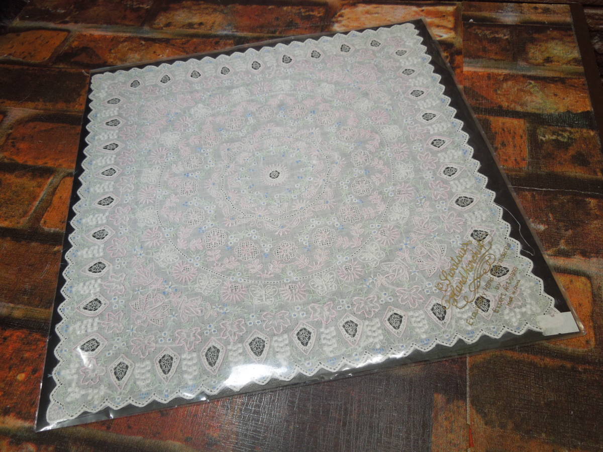ハンカチ スワトウ SWATOW 汕頭 刺繍 汕頭刺繍 花柄 箱入り 綿麻 
