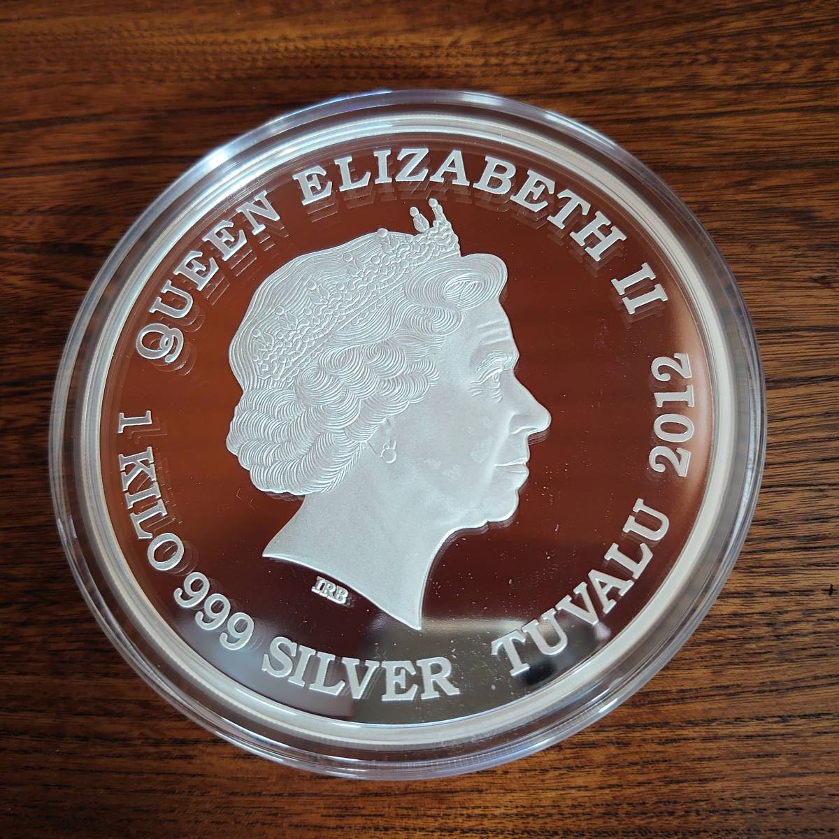 葛飾北斎 生誕250周年記念 英連邦ツバル政府発行 1キロ特大 純銀貨 富嶽三十六景 神奈川沖浪裏