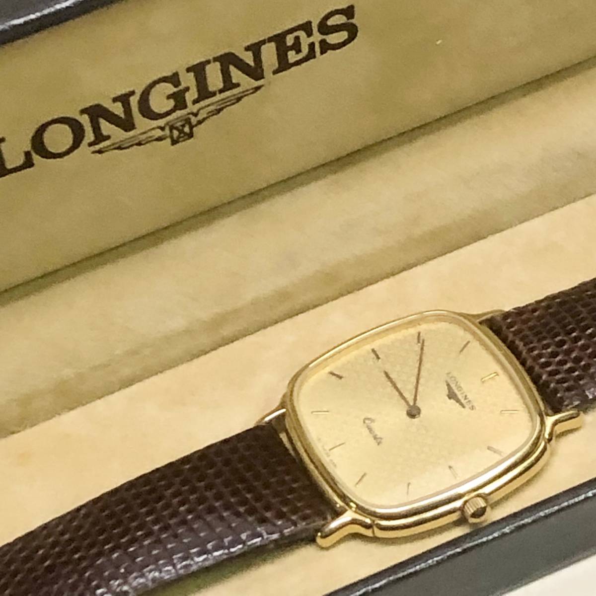 ロンジン Longines メンズ 二針 クォーツ スクエアケース ケース
